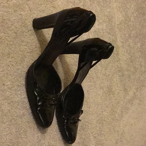 Kate spade black leather shoes size 10 - Picture 2 of 8
